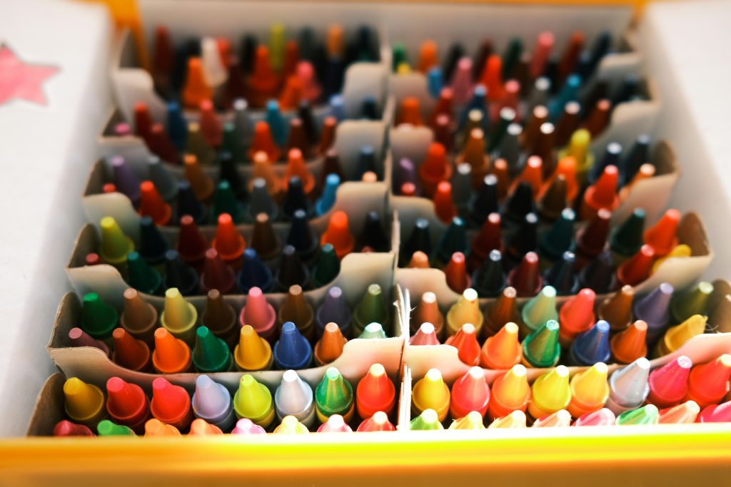 crayola crayons in a box