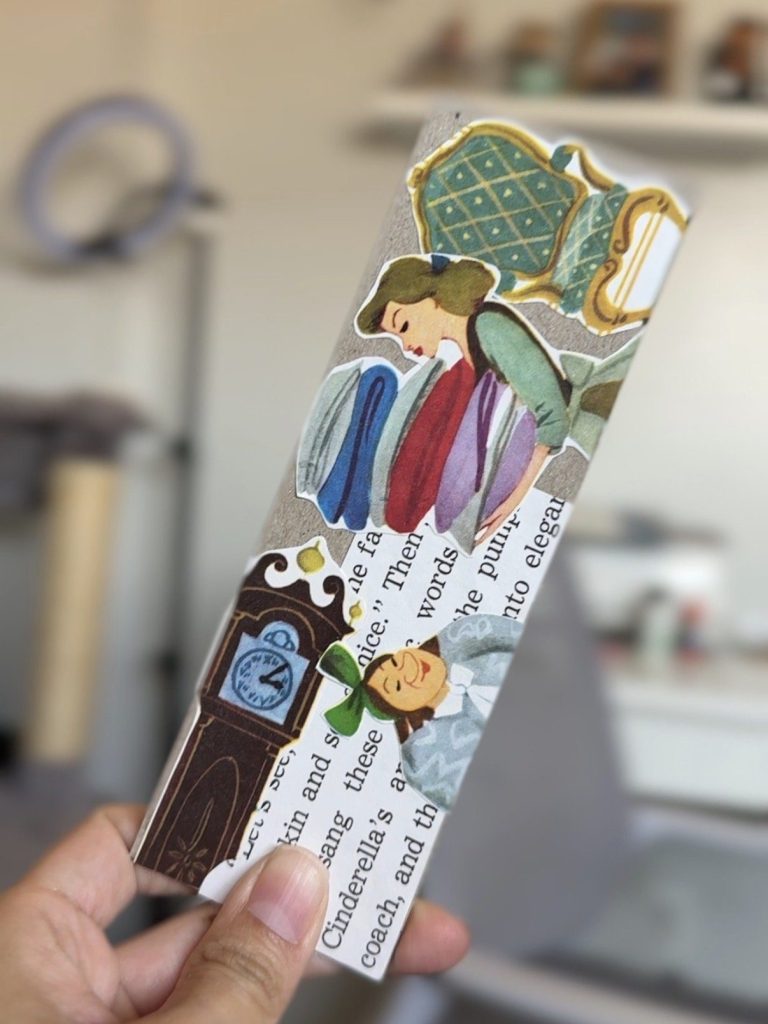Cinderella collage bookmark