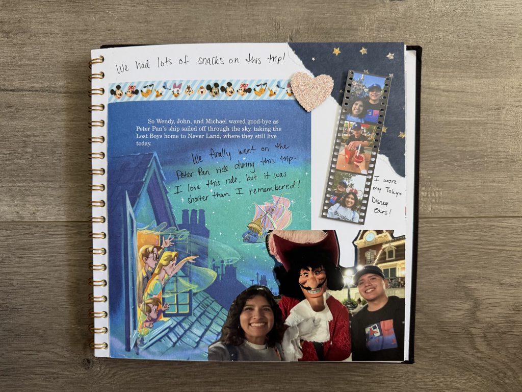 scrapbook page with children's book page elements