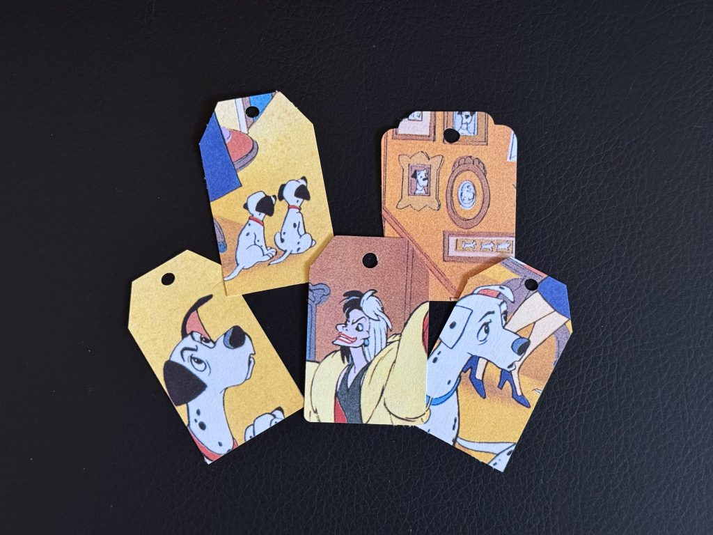 upcycled Dalmatians gift tags