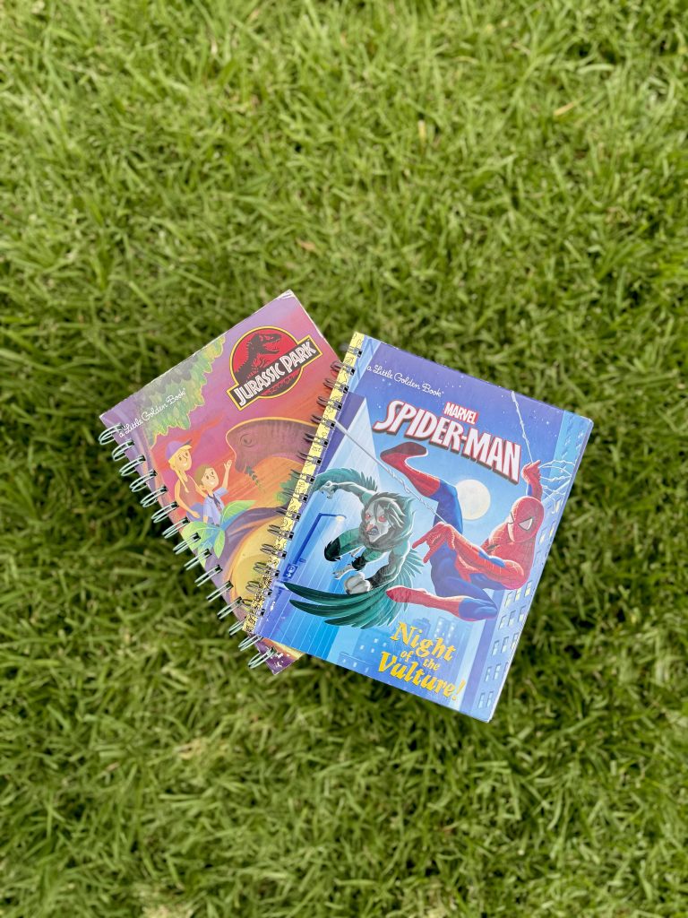 upcycled notebooks with little golden book covers