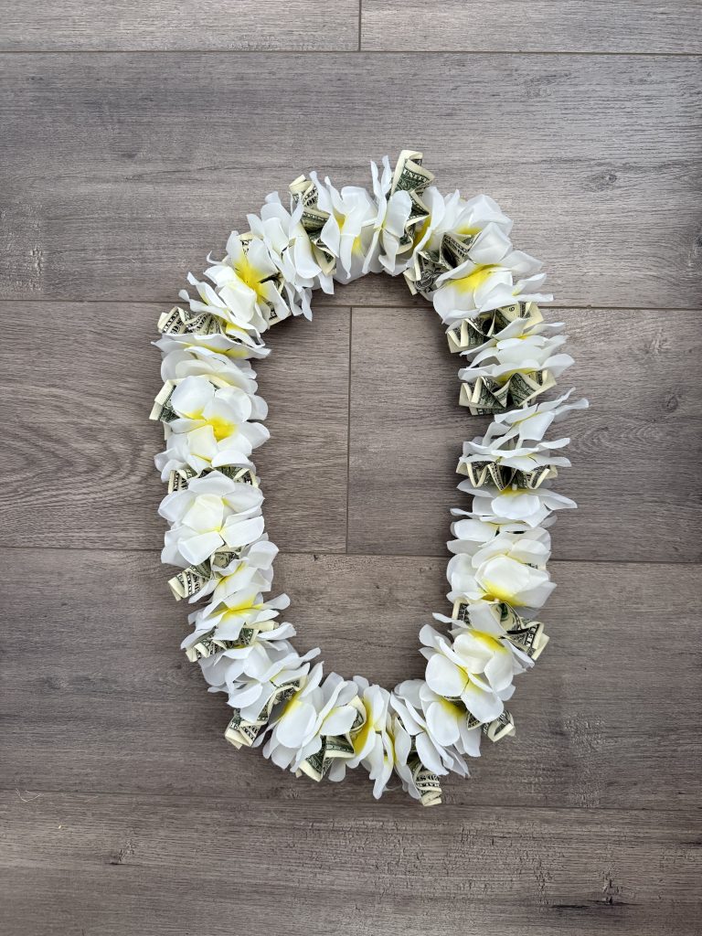 flower and money lei