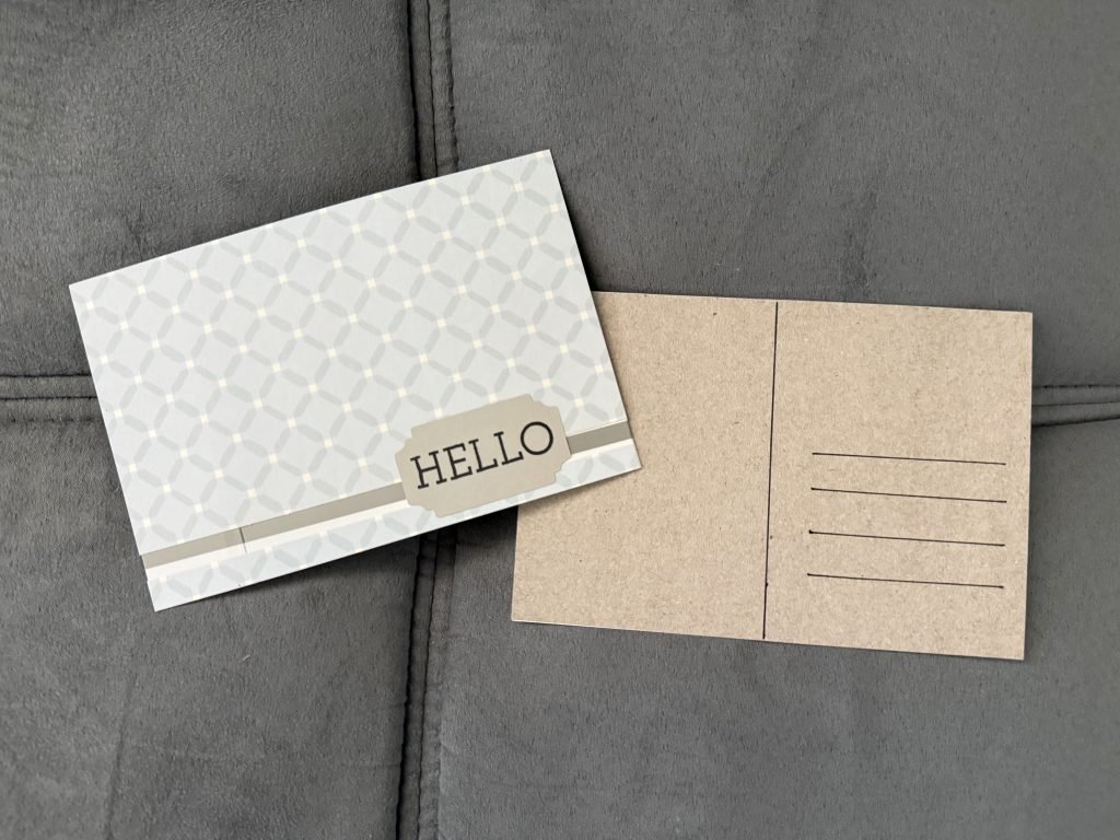 upcycled postcard