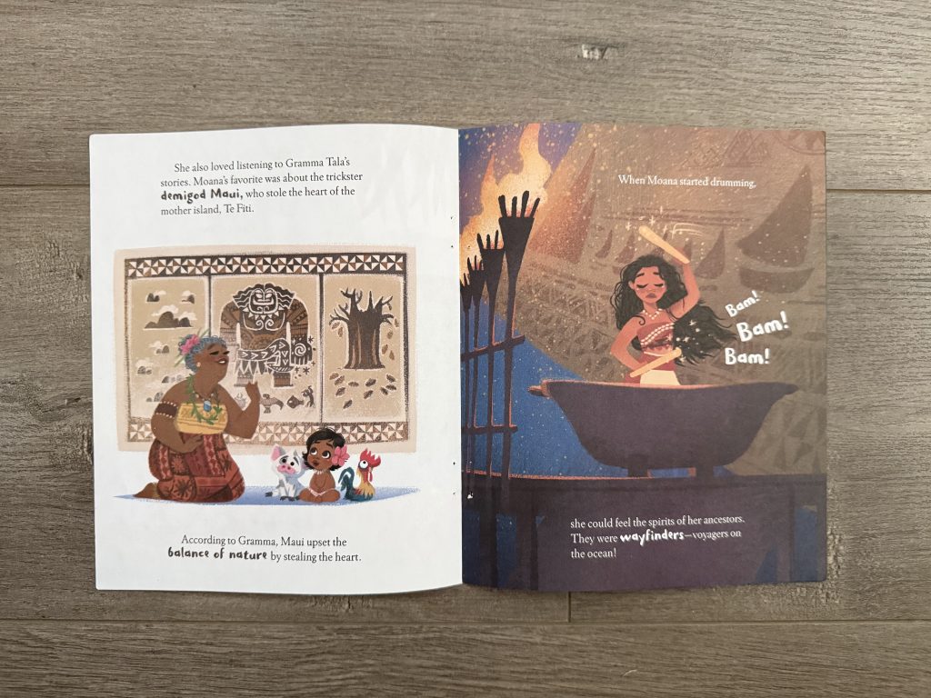 Moana book page
