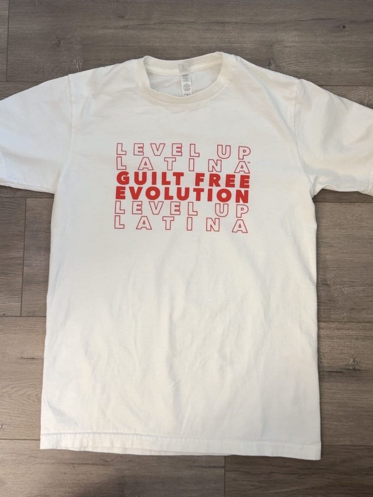 white Level Up Latina t-shirt