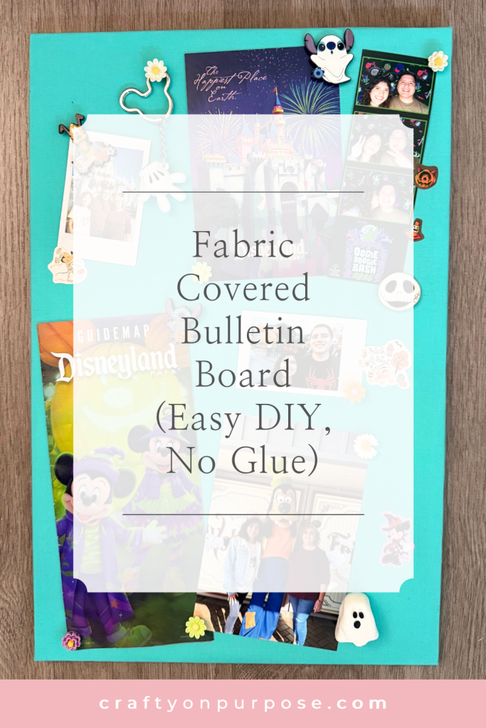 Fabric Covered Bulletin Board (Easy DIY, No Glue)