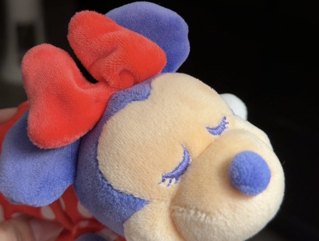 minnie plushie closeup of face